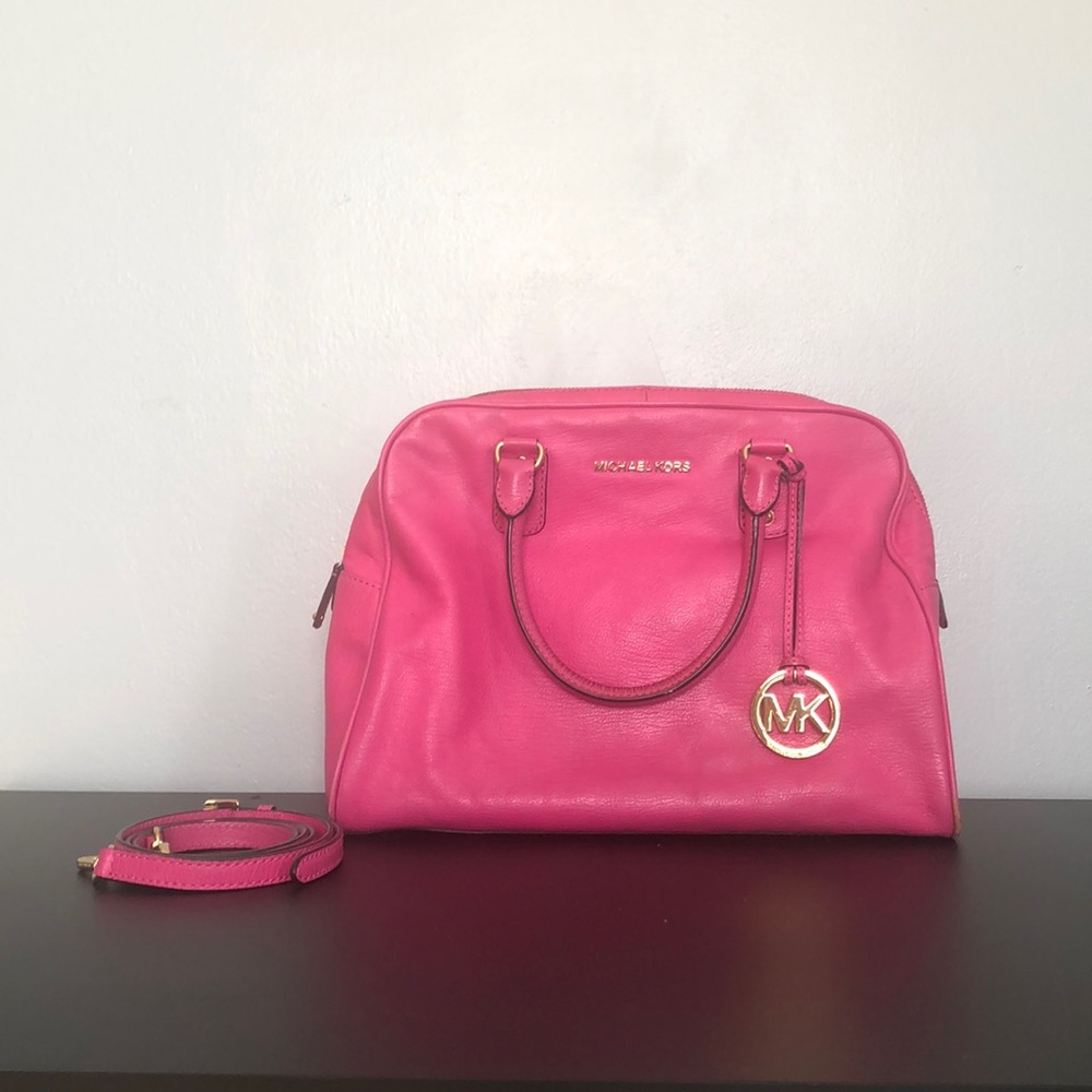 Micheal Michael Kors Saffiano Domed Satchel